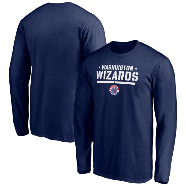 Футболка с длинным рукавом Washington Wizards Hoops For Troops Trained - Navy