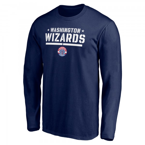 Футболка с длинным рукавом Washington Wizards Hoops For Troops Trained - Navy