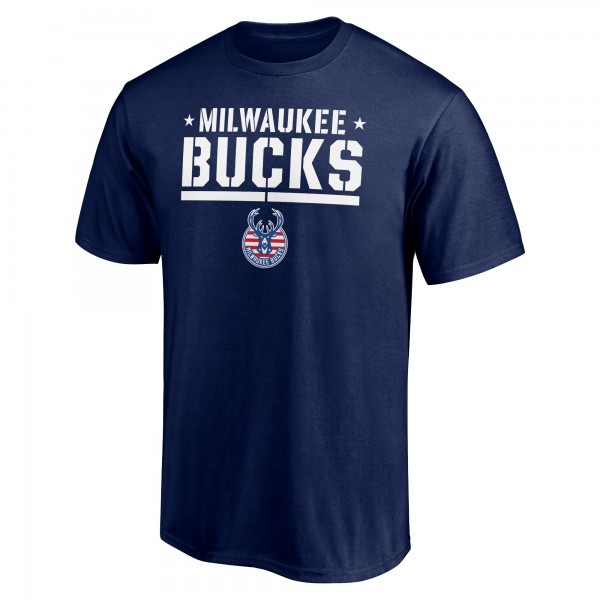 Футболка Milwaukee Bucks Hoops For Troops Trained - Navy