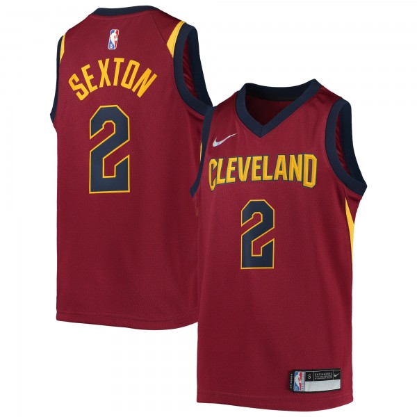 Детская игровая майка Collin Sexton Cleveland Cavaliers Nike 2021/22 Diamond Swingman - Icon Edition - Wine - баскетбольная джерси NBA