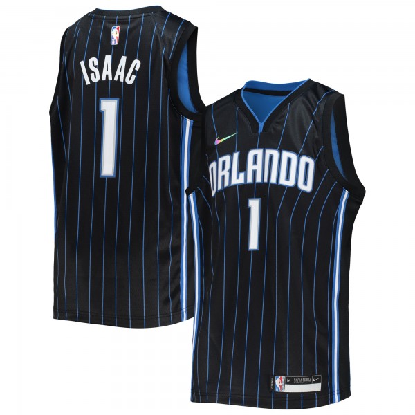 Детская игровая майка Jonathan Isaac Orlando Magic Nike 2021/22 Diamond Swingman - Icon Edition - Black - баскетбольная джерси NBA
