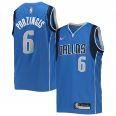 Игровая форма  Kristaps Porzingis Dallas Mavericks Nike Youth 2021/22 Diamond Swingman - Icon Edition - Blue