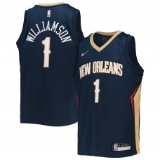 Детская игровая майка Zion Williamson New Orleans Pelicans Nike 2021/22 Diamond Swingman - Icon Edition - Navy