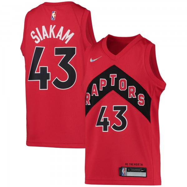 Детская игровая майка Pascal Siakam Toronto Raptors Nike 2021/22 Diamond Swingman - Icon Edition - Red - баскетбольная джерси NBA