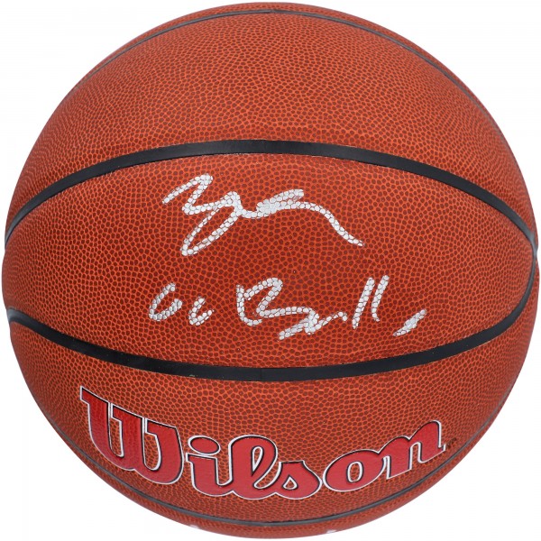 Мяч Autographed Chicago Bulls Lonzo Ball Authentic Wilson Team Logo with Go Bulls Inscription