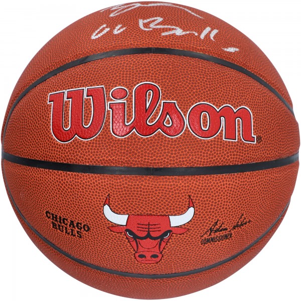 Мяч Autographed Chicago Bulls Lonzo Ball Authentic Wilson Team Logo with Go Bulls Inscription