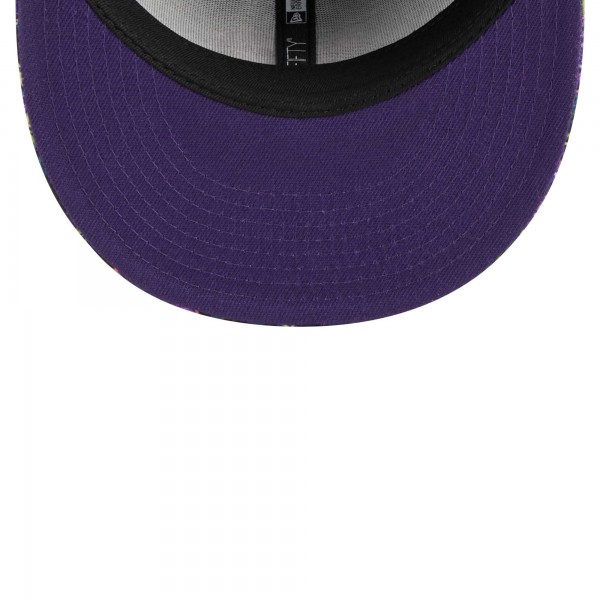 Бейсболка Philadelphia 76ers New Era Dark Fantasy Neon Lotus Flower 59FIFTY - Black