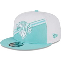 Бейсболка New York Knicks New Era Diagonal Split 9FIFTY - White/Turquoise