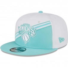 Бейсболка New York Knicks New Era Diagonal Split 9FIFTY - White/Turquoise