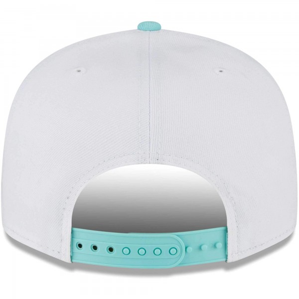 Бейсболка New York Knicks New Era Diagonal Split 9FIFTY - White/Turquoise