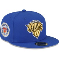 Бейсболка New York Knicks New Era 2x NBA Champions Metallic Undervisor 59FIFTY - Blue