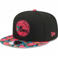 Бейсболка Philadelphia 76ers New Era Neon Floral 9FIFTY - Black