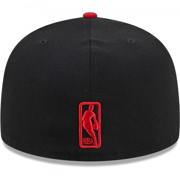 Бейсболка Philadelphia 76ers New Era Graffiti UV 59FIFTY - Black/Red
