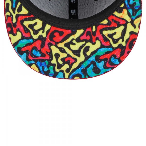 Бейсболка Philadelphia 76ers New Era Graffiti UV 59FIFTY - Black/Red