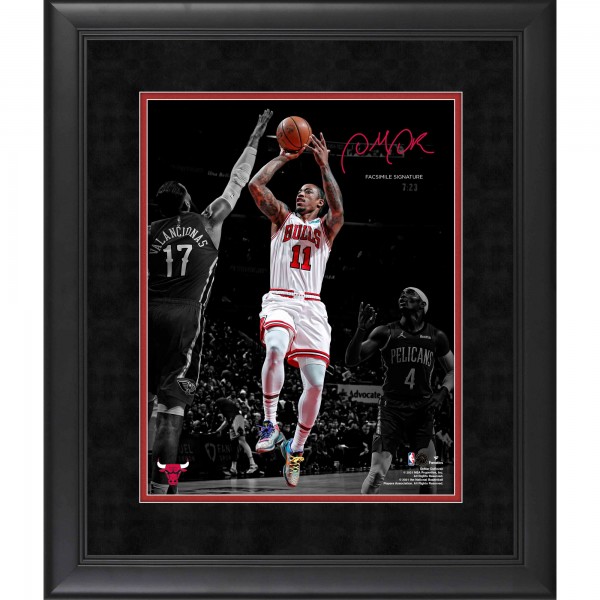 Facsimile Signature Chicago Bulls DeMar DeRozan Authentic Framed 11 x 14 Spotlight Photograph