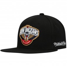 Бейсболка New Orleans Pelicans Mitchell & Ness English Dropback - Black