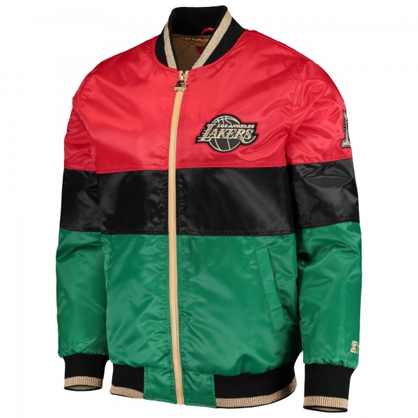 Куртка бомбер Los Angeles Lakers Starter Black History Month NBA 75th Anniversary - Red/Black/Green