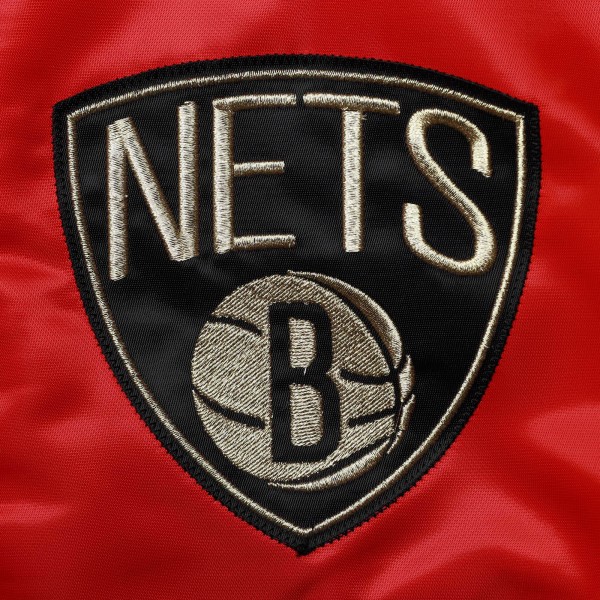 Куртка бомбер Brooklyn Nets Starter Black History Month NBA 75th Anniversary - Red/Black/Green