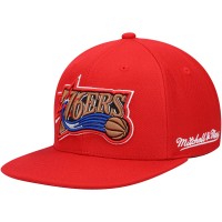 Бейсболка Philadelphia 76ers Mitchell & Ness English Dropback - Red