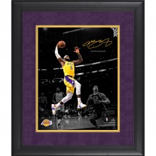 Facsimile Signature Los Angeles Lakers LeBron James Fanatics Authentic Framed 11 x 14 Spotlight Photograph