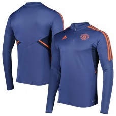 Кофта на короткой молнии Manchester United adidas Team Training AEROREADY - Navy