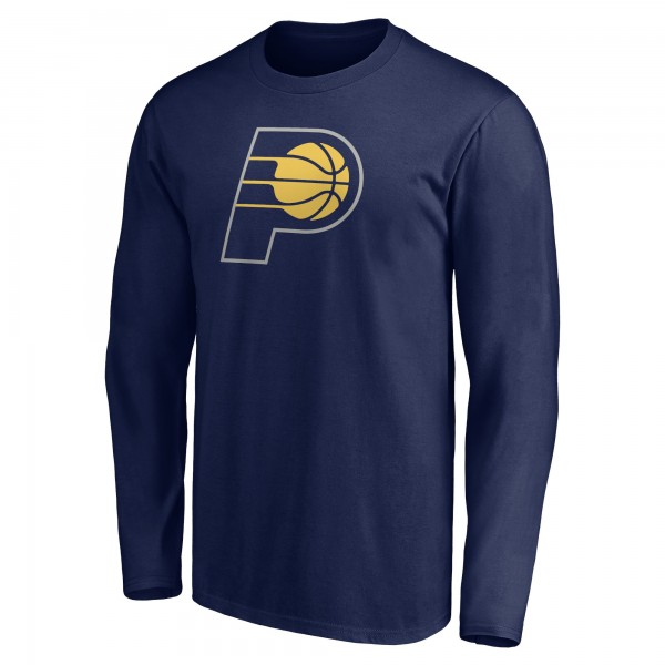 Indiana Pacers Myles Turner Navy Playmaker Name & Number Long Sleeve T-Shirt