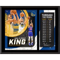 Golden State Warriors Stephen Curry Fanatics Authentic 12 x 15 NBA All-Time 3-Point Leader Sublimated Plaque