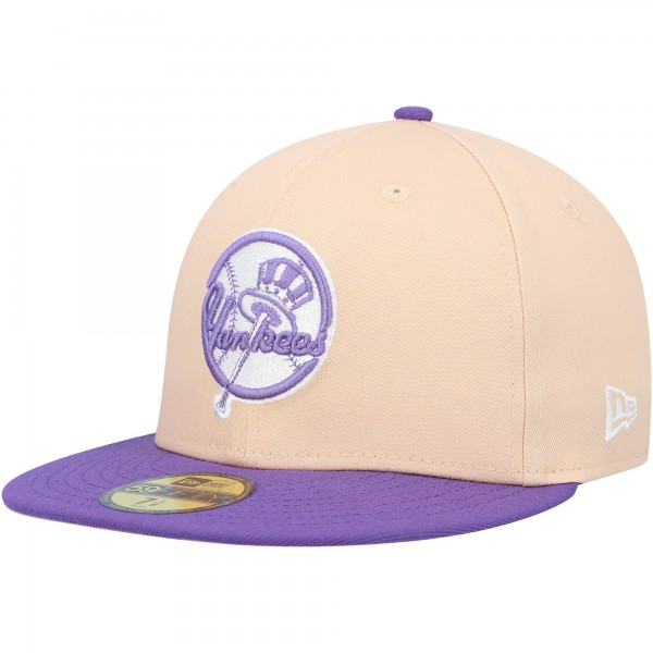 Бейсболка New York Yankees New Era Subway Series Side Patch 59FIFTY - Peach/Purple