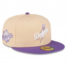 Бейсболка Los Angeles Dodgers New Era 1988 World Series Side Patch 59FIFTY - Peach/Purple