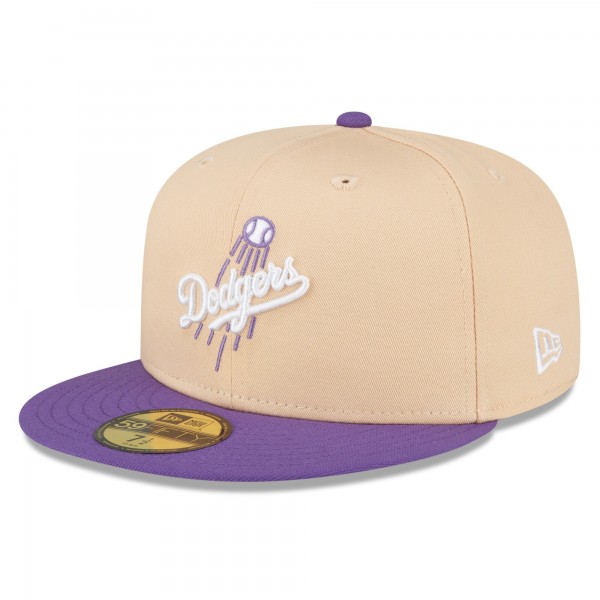 Бейсболка Los Angeles Dodgers New Era 1988 World Series Side Patch 59FIFTY - Peach/Purple
