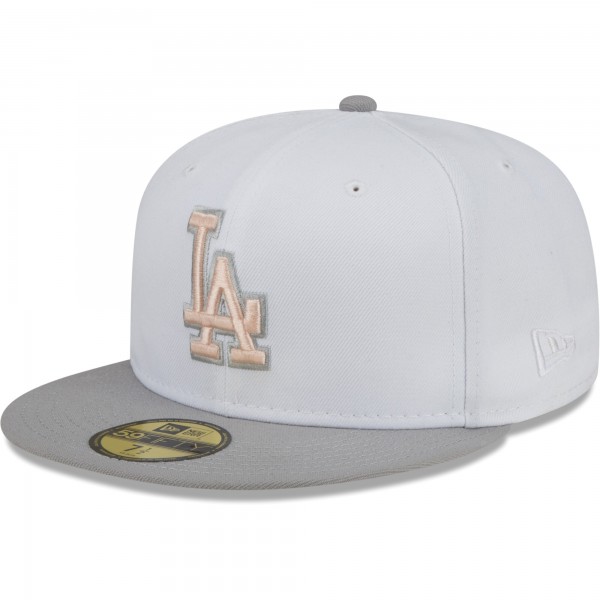 Бейсболка Los Angeles Dodgers New Era 1988 World Series Side Patch Undervisor 59FIFTY - White/Gray