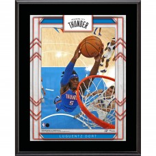 Плакат Oklahoma City Thunder Luguentz Dort Authentic 10.5 x 13 Sublimated Player