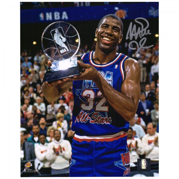 Autographed Los Angeles Lakers Fanatics Authentic 8 x 10 1992 All-Star Game Trophy Photograph
