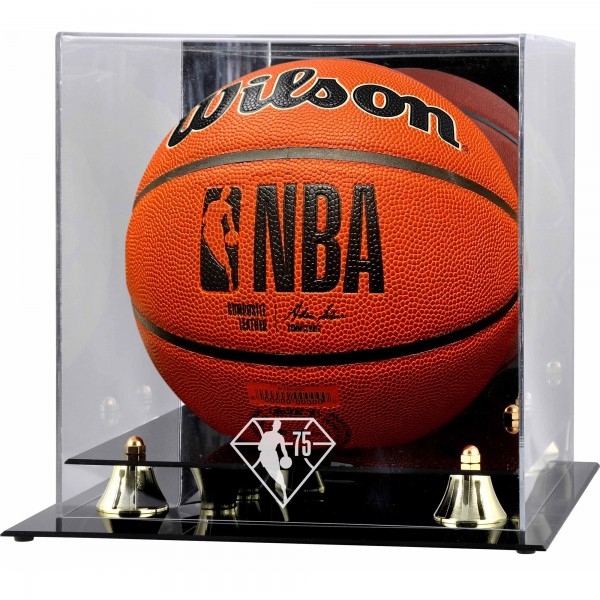 NBA 75th Anniversary Fanatics Authentic Logo Golden Classic Sublimated Basketball Display Case