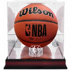 NBA 75th Anniversary Fanatics Authentic Mahogany Sublimated Basketball Display Case
