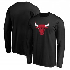 Футболка с длинным рукавом Chicago Bulls Black Primary Team Logo