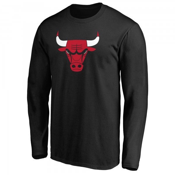 Футболка с длинным рукавом Chicago Bulls Black Primary Team Logo