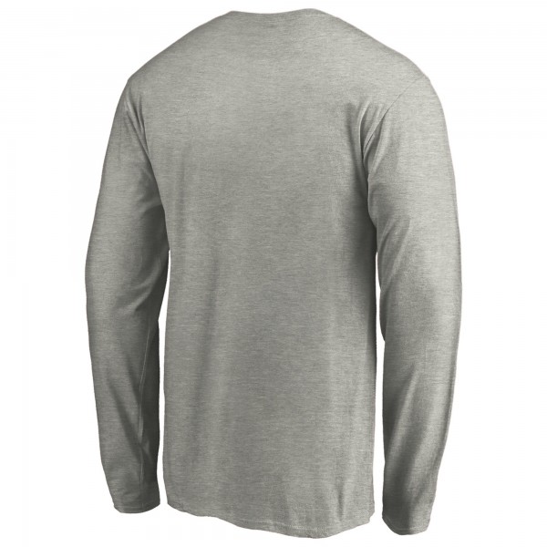 Футболка с длинным рукавом Chicago Bulls Heathered Gray Primary Team Logo