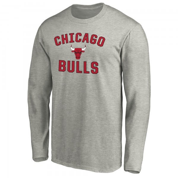 Футболка с длинным рукавом Chicago Bulls Heathered Gray Victory Arch