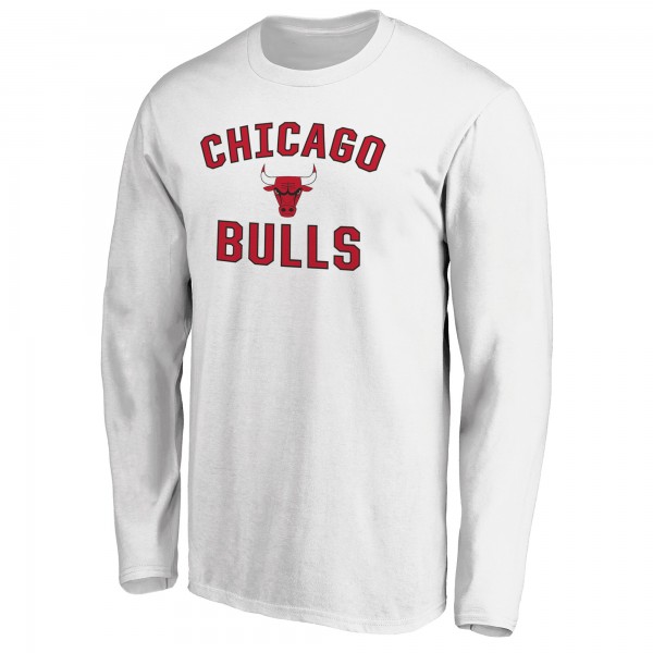 Футболка с длинным рукавом Chicago Bulls White Victory Arch