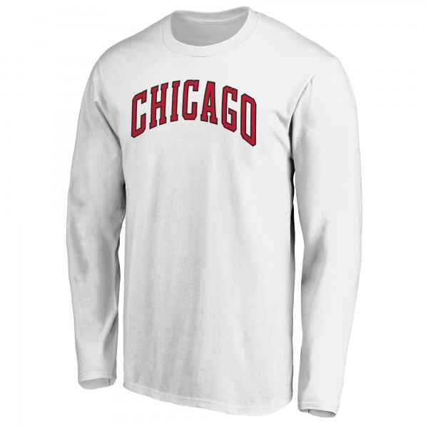 Футболка с длинным рукавом Chicago Bulls White Alternate Team Logo