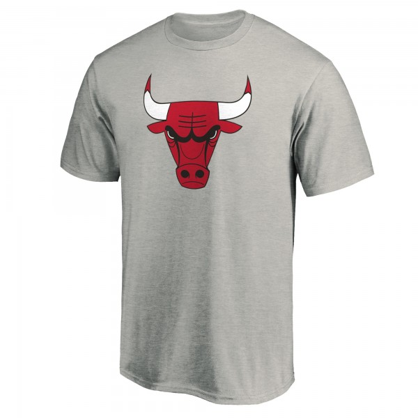Футболка Chicago Bulls Primary Mascot Logo - Heathered Gray