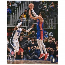 Autographed Detroit Pistons Cade Cunningham Fanatics Authentic 8 x 10 Shooting vs. Orlando Magic Photograph