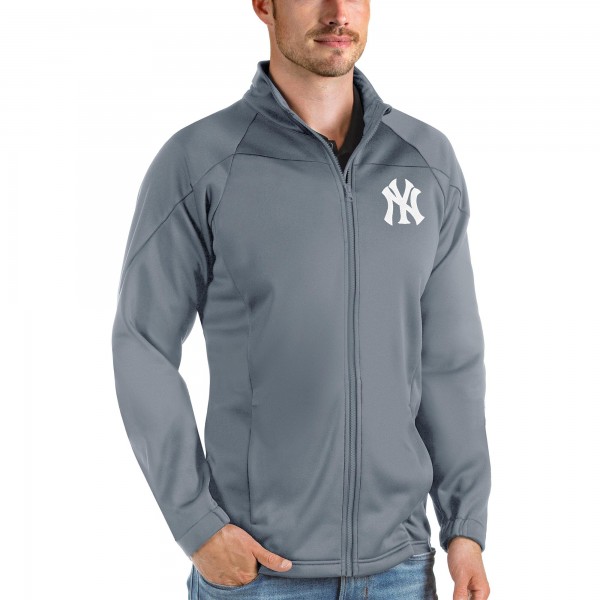 Кофта на молнии New York Yankees Antigua Links Golf - Gray