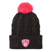 Шапка с помпоном Youth Brooklyn Nets Black Nep Cuffed Knit