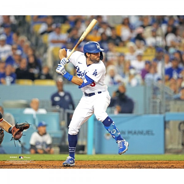 Unsigned Los Angeles Dodgers Chris Taylor Fanatics Authentic Batting at Dodger Stadium Photograph