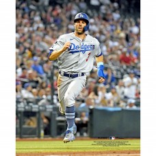 Unsigned Los Angeles Dodgers Chris Taylor Fanatics Authentic Scoring Run Photograph