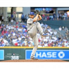 Unsigned Los Angeles Dodgers Clayton Kershaw Fanatics Authentic Pitching vs. Diamondbacks Photograph