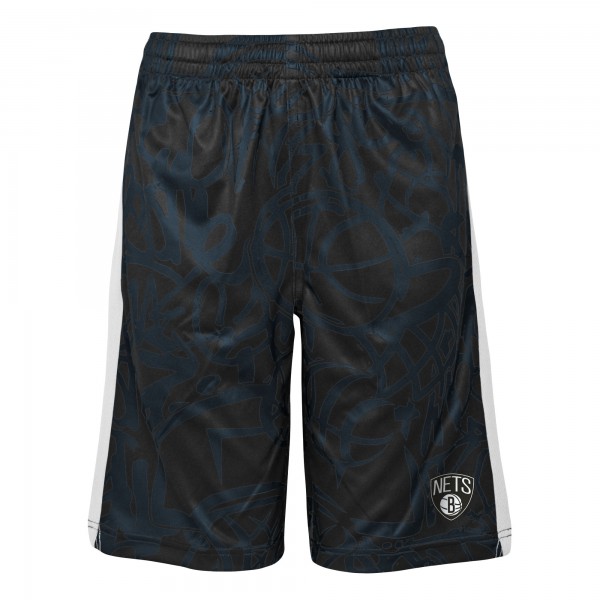 Шорты Youth Brooklyn Nets Black Scribble Dribble Baller