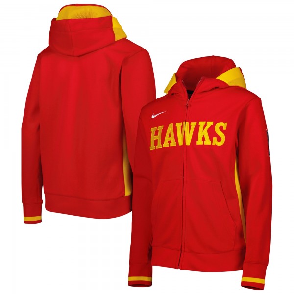 Толстовка на молнии Atlanta Hawks Nike Youth Courtside Showtime Performance - Red